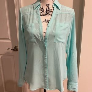 Express portofino shirt Tiffany blue size small